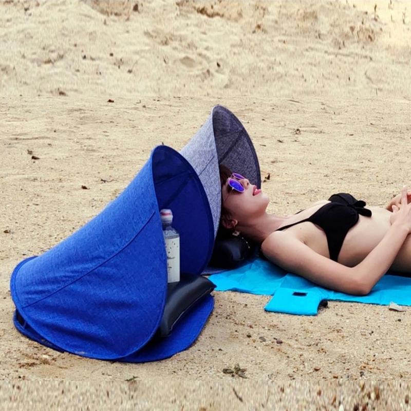 Beach Tent Mini Sun 쉼터 Head Pop Up Canopy Sunshade Windproof Head Parasol Head Pop Up Tent Head Face 파라솔 여성용 베이비